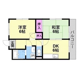 2DK 間取り図