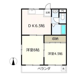 2DK 間取り図