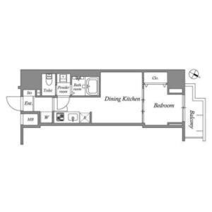 1DK 間取り図