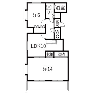 2LDK 間取り図