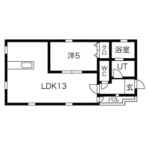 1LDK 間取り図