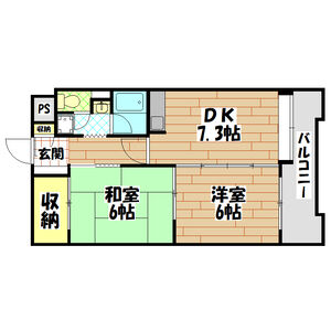 2DK 間取り図