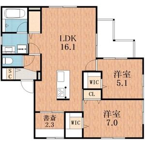 2LDK 間取り図
