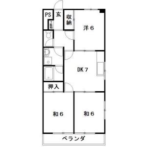 3DK 間取り図