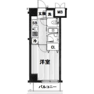 1K 間取り図