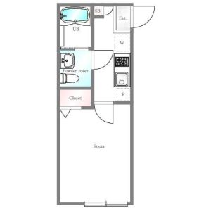 1K 間取り図