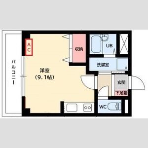 ワンルーム 間取り図