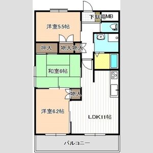3LDK 間取り図
