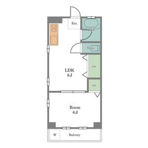 1LDK 間取り図
