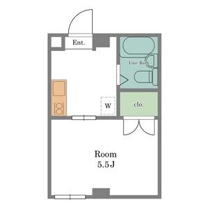 1K 間取り図