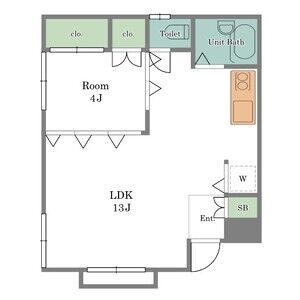 1LDK 間取り図