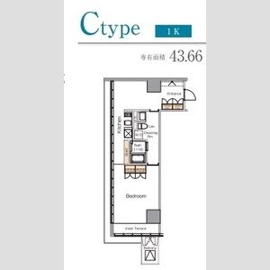 1K 間取り図
