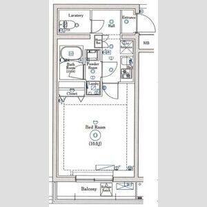 1K 間取り図