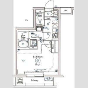1K 間取り図