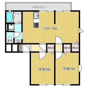 2LDK 間取り図
