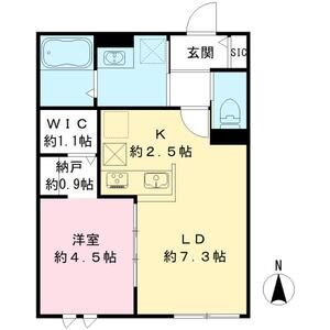 1LDK 間取り図