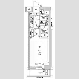 1K 間取り図