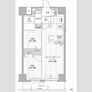 2LDK 間取り図