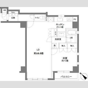 1LDK 間取り図