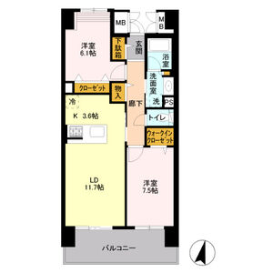 2LDK 間取り図