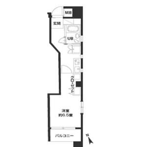 1DK 間取り図