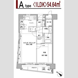1LDK 間取り図