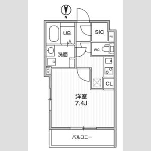 1K 間取り図