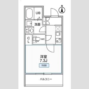 1K 間取り図