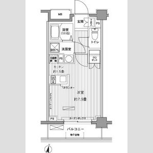 ワンルーム 間取り図