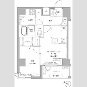 1DK 間取り図