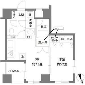 1DK 間取り図