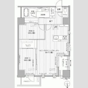 2LDK 間取り図