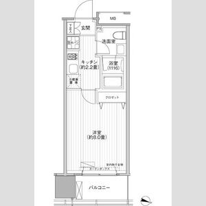 1K 間取り図