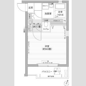 1K 間取り図
