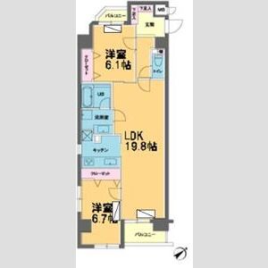 2LDK 間取り図