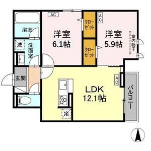2LDK 間取り図