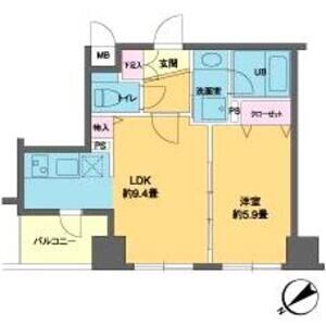 1LDK 間取り図