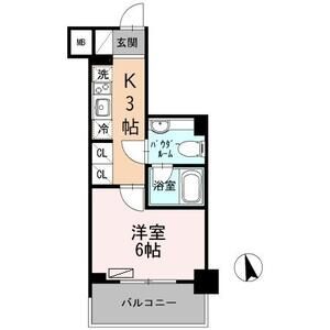 1K 間取り図
