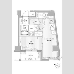 1DK 間取り図
