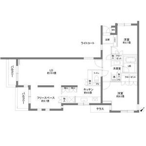 2LDK 間取り図