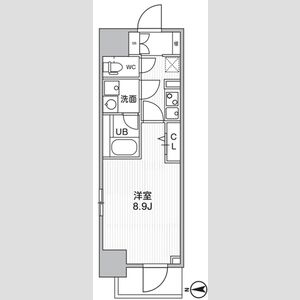 1K 間取り図