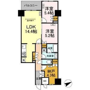 2LDK 間取り図