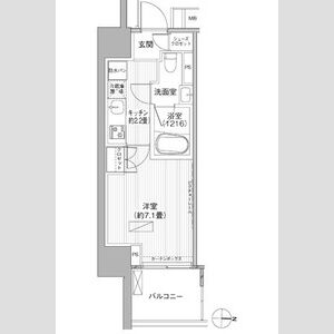 1K 間取り図