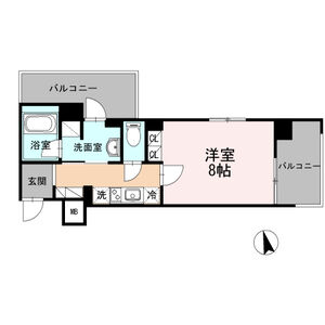 1K 間取り図
