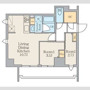 2LDK 間取り図