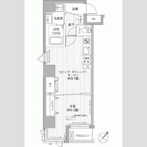 1LDK 間取り図