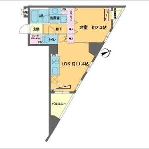 1LDK 間取り図