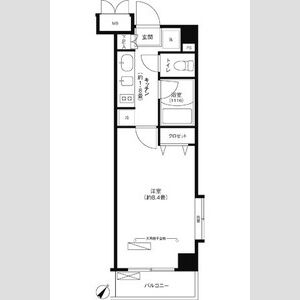 1K 間取り図