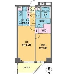 1LDK 間取り図