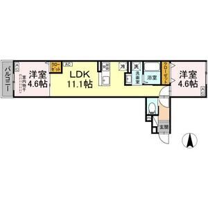 2LDK 間取り図